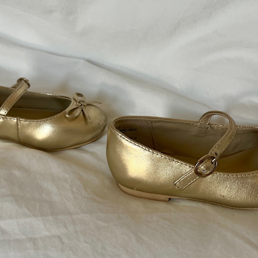 Janie and Jack Gold Dress Shoes - Picture 5 of 11